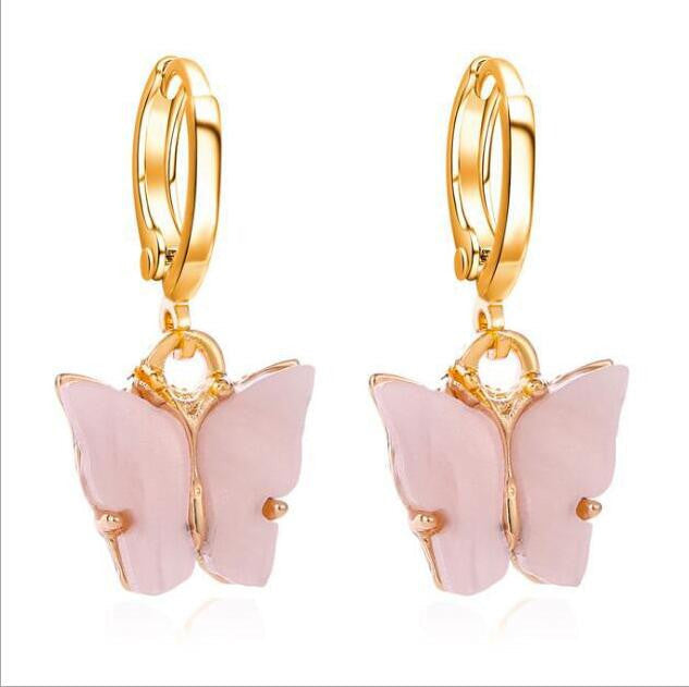 969696  yuhuv test TAFREE Korean new Fashion Earrings Acrylic butterfly shape Jewelry small fresh sweet Drop Earing For woman Cute best gifts E3362 yuhuv test aja.