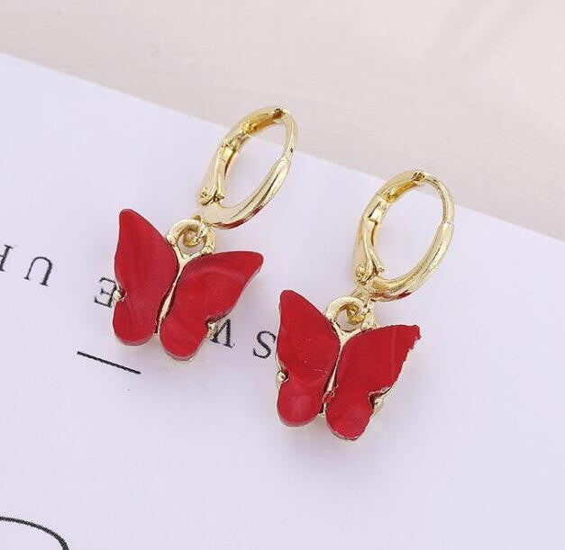 969696  yuhuv test TAFREE Korean new Fashion Earrings Acrylic butterfly shape Jewelry small fresh sweet Drop Earing For woman Cute best gifts E3362 yuhuv test aja.