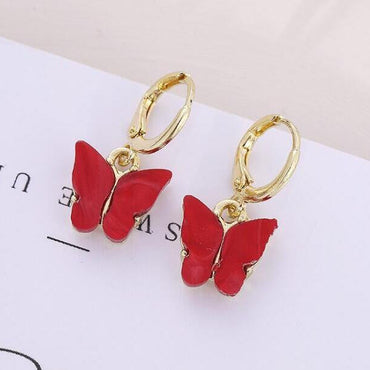 969696  yuhuv test TAFREE Korean new Fashion Earrings Acrylic butterfly shape Jewelry small fresh sweet Drop Earing For woman Cute best gifts E3362 yuhuv test aja.