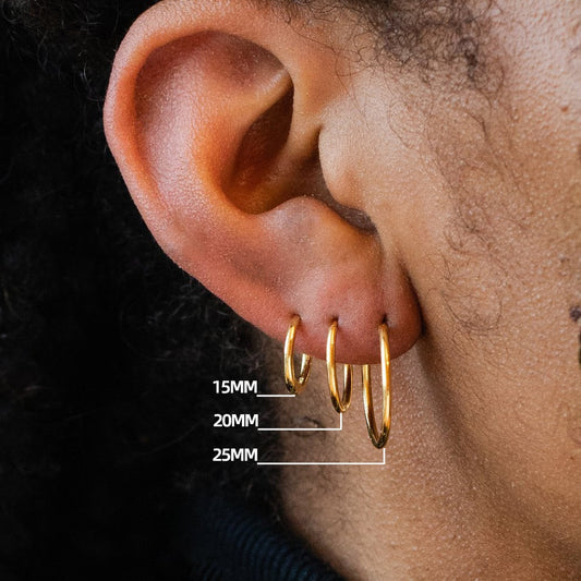 969696 yuhuv test Gold Color Small Hoop Earrings Stainless Steel Circle Round Huggies for Women Men 2020 Ear Ring Bone Buckle Fashion Jewelry 25MM yuhuv test aja.