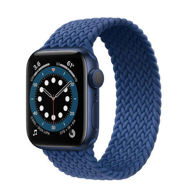 Braided Solo Loop For Apple Watch band 44mm 40mm 42mm 38mm Fabric Nylon Elastic Belt Bracelet iWatch Series 3 4 5 SE 6 Strapơ' yuhuv test3333 yuhuv test.