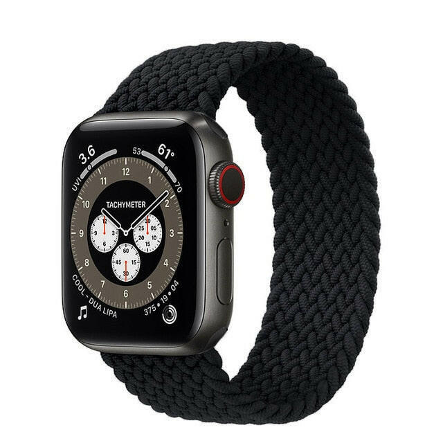 Braided Solo Loop For Apple Watch band 44mm 40mm 42mm 38mm Fabric Nylon Elastic Belt Bracelet iWatch Series 3 4 5 SE 6 Strapơ' yuhuv test3333 yuhuv test.