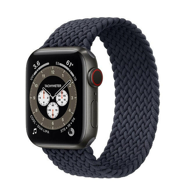 Braided Solo Loop For Apple Watch band 44mm 40mm 42mm 38mm Fabric Nylon Elastic Belt Bracelet iWatch Series 3 4 5 SE 6 Strapơ' yuhuv test3333 yuhuv test.