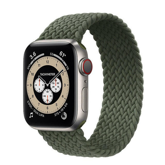 Braided Solo Loop For Apple Watch band 44mm 40mm 42mm 38mm Fabric Nylon Elastic Belt Bracelet iWatch Series 3 4 5 SE 6 Strapơ' yuhuv test3333 yuhuv test.