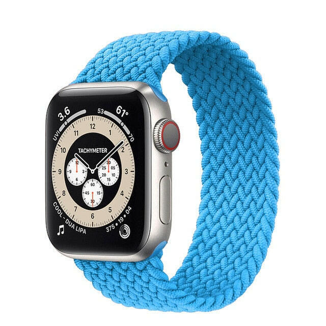 Braided Solo Loop For Apple Watch band 44mm 40mm 42mm 38mm Fabric Nylon Elastic Belt Bracelet iWatch Series 3 4 5 SE 6 Strapơ' yuhuv test3333 yuhuv test.