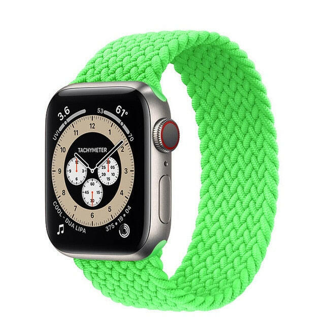 Braided Solo Loop For Apple Watch band 44mm 40mm 42mm 38mm Fabric Nylon Elastic Belt Bracelet iWatch Series 3 4 5 SE 6 Strapơ' yuhuv test3333 yuhuv test.