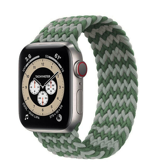 Braided Solo Loop For Apple Watch band 44mm 40mm 42mm 38mm Fabric Nylon Elastic Belt Bracelet iWatch Series 3 4 5 SE 6 Strapơ' yuhuv test3333 yuhuv test.