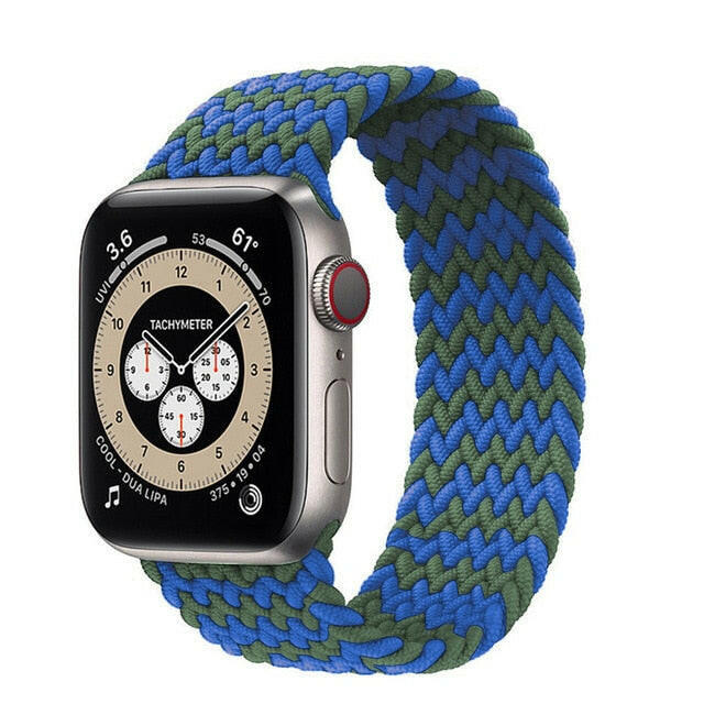 Braided Solo Loop For Apple Watch band 44mm 40mm 42mm 38mm Fabric Nylon Elastic Belt Bracelet iWatch Series 3 4 5 SE 6 Strapơ' yuhuv test3333 yuhuv test.