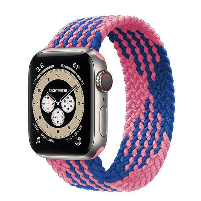 Braided Solo Loop For Apple Watch band 44mm 40mm 42mm 38mm Fabric Nylon Elastic Belt Bracelet iWatch Series 3 4 5 SE 6 Strapơ' yuhuv test3333 yuhuv test.