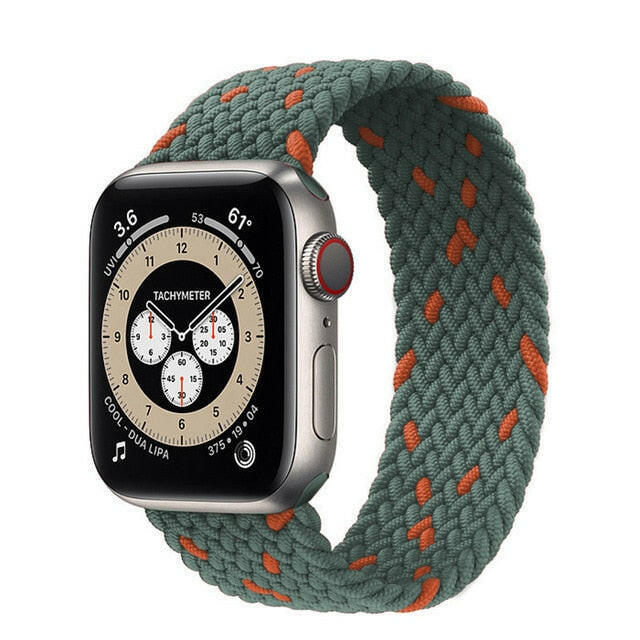 Braided Solo Loop For Apple Watch band 44mm 40mm 42mm 38mm Fabric Nylon Elastic Belt Bracelet iWatch Series 3 4 5 SE 6 Strapơ' yuhuv test3333 yuhuv test.