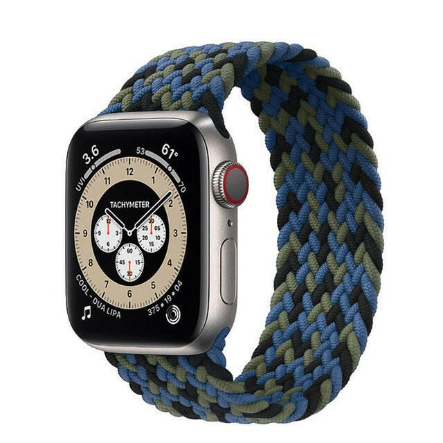 Braided Solo Loop For Apple Watch band 44mm 40mm 42mm 38mm Fabric Nylon Elastic Belt Bracelet iWatch Series 3 4 5 SE 6 Strapơ' yuhuv test3333 yuhuv test.