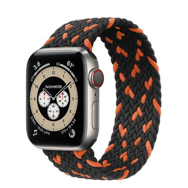 Braided Solo Loop For Apple Watch band 44mm 40mm 42mm 38mm Fabric Nylon Elastic Belt Bracelet iWatch Series 3 4 5 SE 6 Strapơ' yuhuv test3333 yuhuv test.