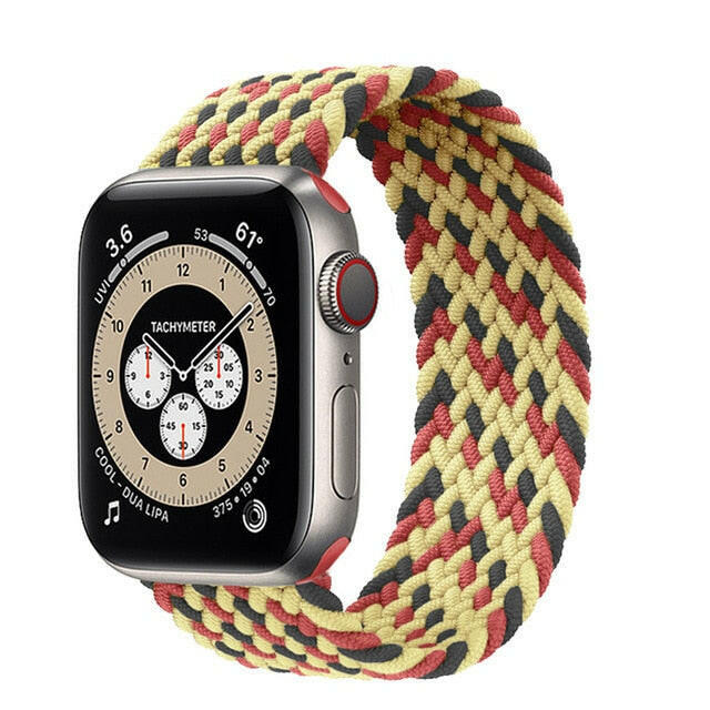 Braided Solo Loop For Apple Watch band 44mm 40mm 42mm 38mm Fabric Nylon Elastic Belt Bracelet iWatch Series 3 4 5 SE 6 Strapơ' yuhuv test3333 yuhuv test.