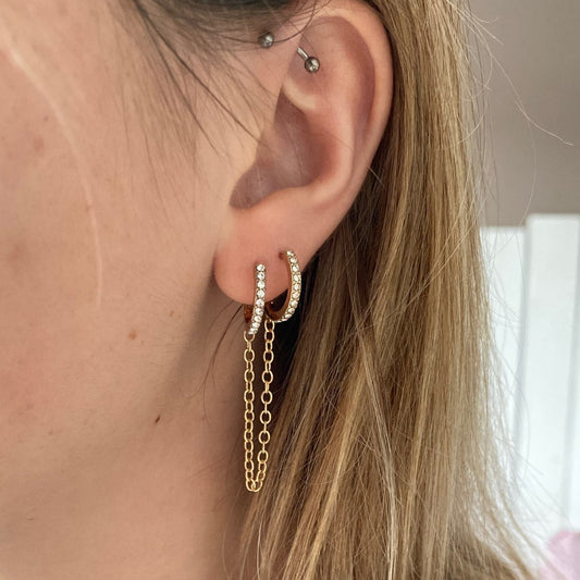 969696 yuhuv test New Fashion Circle Ear Cuff Retractable Earrings for Women Men Gold Huggie Unisex Double Piercing Hoop Earing Female Brincos yuhuv test aja.