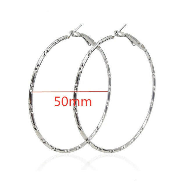 Fashion Large Hoop Earrings 40mm 60mm 80mm Big Smooth Circle Earrings Round Brincos Loop Earrings for Women Jewelry Party Gifts yuhuv test  yuhuv test022.