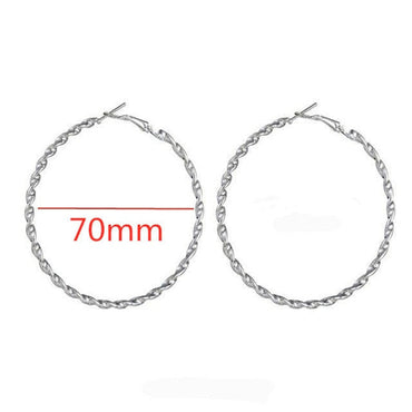 969696  yuhuv test Fashion Large Hoop Earrings 40mm 60mm 80mm Big Smooth Circle Earrings Round Brincos Loop Earrings for Women Jewelry Party Gifts yuhuv test aja.