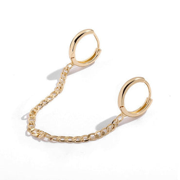 New Fashion Circle Ear Cuff Retractable Earrings for Women Men Gold Huggie Unisex Double Piercing Hoop Earing Female Brincosơ' yuhuv test3333 yuhuv testkk.