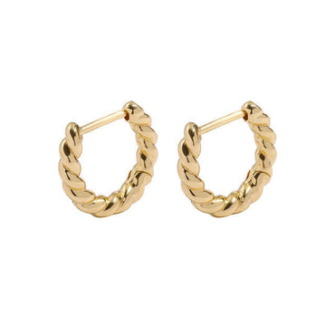 Minimalist Twisted Small Hoop Earrings for Women Fashion Gold Color Metal Circle Tiny Hoops Huggie Ear Buckle Jewelry 2021ơ' yuhuv test3333 yuhuv testkk.