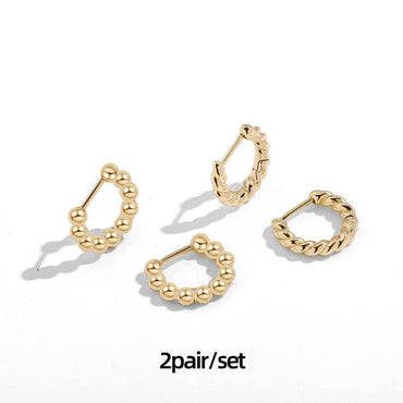 Minimalist Twisted Small Hoop Earrings for Women Fashion Gold Color Metal Circle Tiny Hoops Huggie Ear Buckle Jewelry 2021ơ' yuhuv test3333 yuhuv testkk.