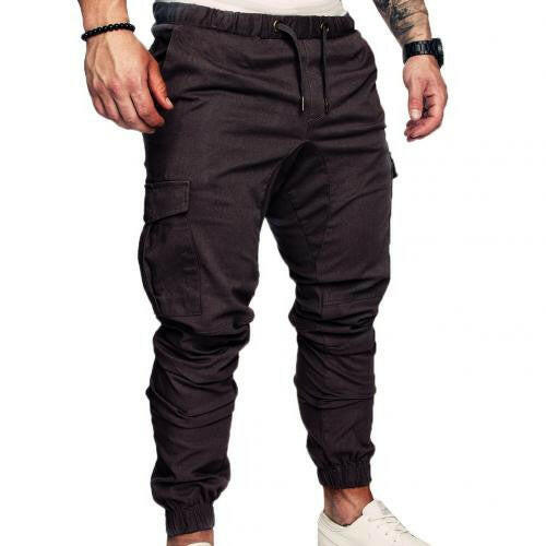 Casual Thin Breathable Tie Drawstring Long Pants Men Casual Solid Color Pockets Waist Drawstring Ankle Tied Skinny Cargo Pantsơ' yuhuv test3333 yuhuv test.