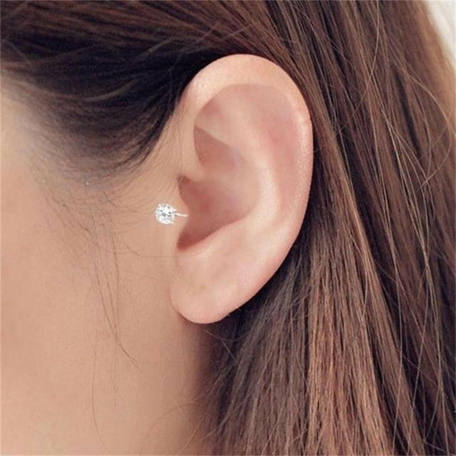 Top Quality 4/6MM AAA Cezch Zircon Chic Filled Tragus Earring For Women Non Piercing Clip Earing Ear Cuff 2021 Also Be Nose Ring yuhuv test  yuhuv test022.