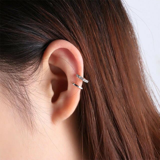 Top Quality 4/6MM AAA Cezch Zircon Chic Filled Tragus Earring For Women Non Piercing Clip Earing Ear Cuff 2021 Also Be Nose Ring yuhuv test  yuhuv test022.