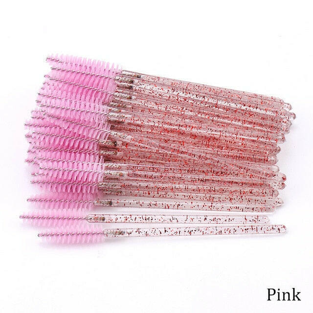 Eyelash Extension Disposable Crystal Eyebrow Brush Mascara Wands Applicator Lash Cosmetic Brushes Beauty Makeup Toolơ' yuhuv test3333 yuhuv test.