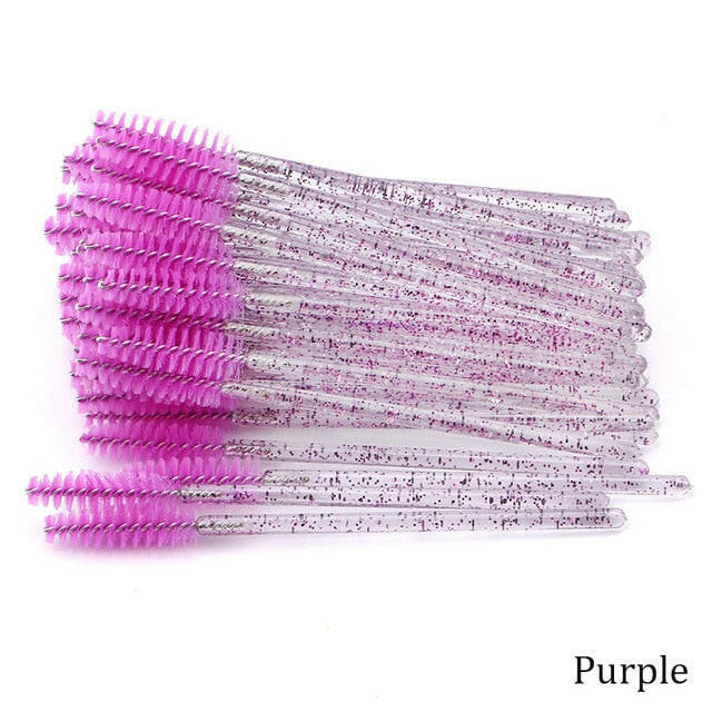 Eyelash Extension Disposable Crystal Eyebrow Brush Mascara Wands Applicator Lash Cosmetic Brushes Beauty Makeup Toolơ' yuhuv test3333 yuhuv test.