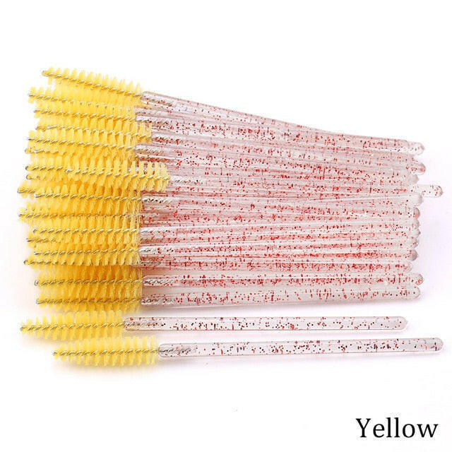 Eyelash Extension Disposable Crystal Eyebrow Brush Mascara Wands Applicator Lash Cosmetic Brushes Beauty Makeup Toolơ' yuhuv test3333 yuhuv test.