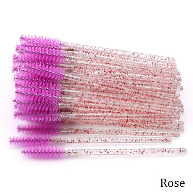 Eyelash Extension Disposable Crystal Eyebrow Brush Mascara Wands Applicator Lash Cosmetic Brushes Beauty Makeup Toolơ' yuhuv test3333 yuhuv test.