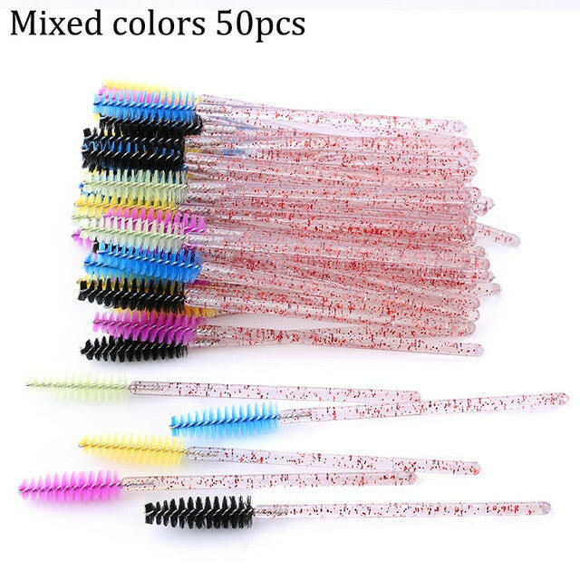 Eyelash Extension Disposable Crystal Eyebrow Brush Mascara Wands Applicator Lash Cosmetic Brushes Beauty Makeup Toolơ' yuhuv test3333 yuhuv test.