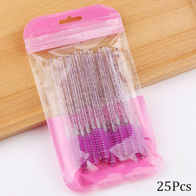 Eyelash Extension Disposable Crystal Eyebrow Brush Mascara Wands Applicator Lash Cosmetic Brushes Beauty Makeup Toolơ' yuhuv test3333 yuhuv test.