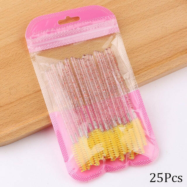 Eyelash Extension Disposable Crystal Eyebrow Brush Mascara Wands Applicator Lash Cosmetic Brushes Beauty Makeup Toolơ' yuhuv test3333 yuhuv test.