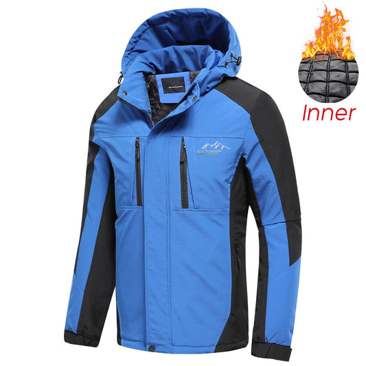 969696  yuhuv test Oiata Men 2021 Spring New Brand Outdoor Vintage Thick Jacket Coat Men Autumn Fashion Patchwork Waterproof Pockets Hat Jackets yuhuv test ajađ.