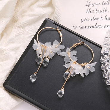 969696  yuhuv test FNIO 2021 New Flower Bohemia Boho Earrings Women Fashion Long Hanging Earrings Crystal Female Wedding Earings Party Jewelry yuhuv test aja.