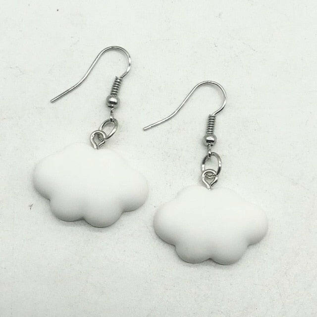 Fashion Cute 6 colors Sweet Summer Cloud Drop Earrings Punk Jewelry For Cool Women Girl Friendship Gifts yuhuv test  yuhuv test022.