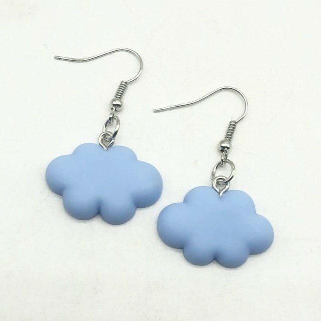 Fashion Cute 6 colors Sweet Summer Cloud Drop Earrings Punk Jewelry For Cool Women Girl Friendship Gifts yuhuv test  yuhuv test022.