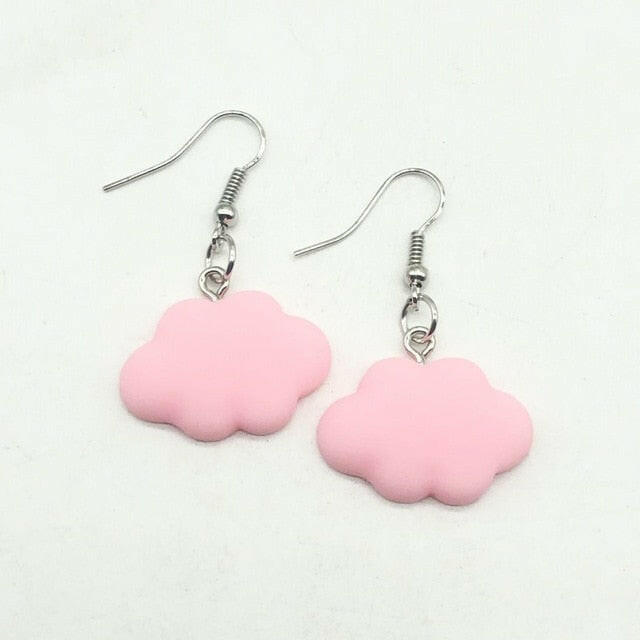 Fashion Cute 6 colors Sweet Summer Cloud Drop Earrings Punk Jewelry For Cool Women Girl Friendship Gifts yuhuv test  yuhuv test022.