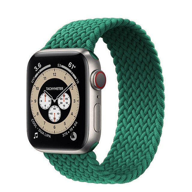 Braided Solo Loop For Apple Watch band 44mm 40mm 42mm 38mm Fabric Nylon Elastic Belt Bracelet iWatch Series 3 4 5 SE 6 Strapơ' yuhuv test3333 yuhuv test.