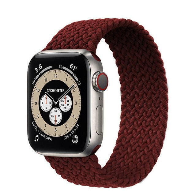 Braided Solo Loop For Apple Watch band 44mm 40mm 42mm 38mm Fabric Nylon Elastic Belt Bracelet iWatch Series 3 4 5 SE 6 Strapơ' yuhuv test3333 yuhuv test.