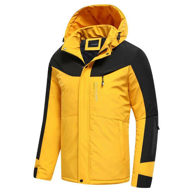 Oiata Men 2021 Spring New Brand Outdoor Vintage Thick Jacket Coat Men Autumn Fashion Patchwork Waterproof Pockets Hat Jackets yuhuv test  yuhuv test022.