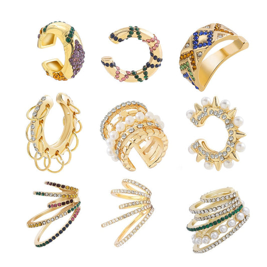 969696 yuhuv test Hot Sale Wide Ear Cuffs Clip on Earrings for Women Without Piercing Pearl Crystal Cartilage Earcuffs Wedding Ear Clips Jewelry yuhuv test aja.