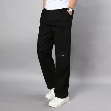 969696  yuhuv test Summer Men's Khaki Pants Large Size Straight Fit Big Sizes 5XL Side Pockets Wide Leg Cotton Black Cargo Pants Work Trousers Male yuhuv test aja.