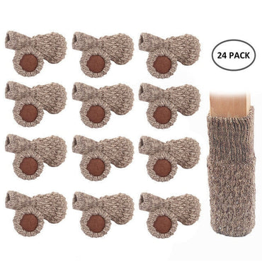 24PCS Knitted Chair Leg Socks Furniture Table Feet Leg Floor Protectors Covers Floor Protection Pads Moving Noise Reductionơ' yuhuv test3333 yuhuv testkk.