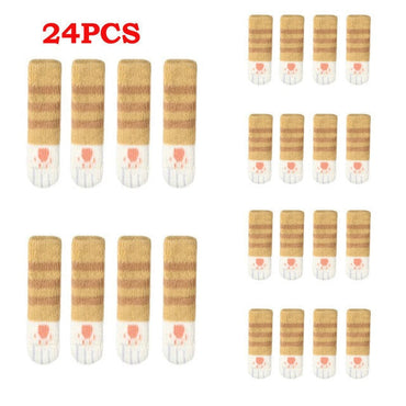 24PCS Knitted Chair Leg Socks Furniture Table Feet Leg Floor Protectors Covers Floor Protection Pads Moving Noise Reductionơ' yuhuv test3333 yuhuv testkk.