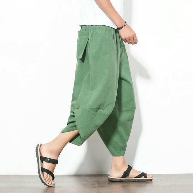 Baggy Cotton Harem Pants Men 2021 Summer Japanese Vintage Striped Men Women Hip Hop Plus Size Wide Leg Pants Pantalonơ' yuhuv test3333 yuhuv test.