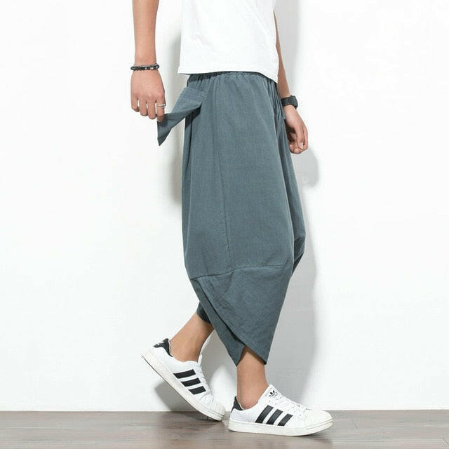 Baggy Cotton Harem Pants Men 2021 Summer Japanese Vintage Striped Men Women Hip Hop Plus Size Wide Leg Pants Pantalonơ' yuhuv test3333 yuhuv test.