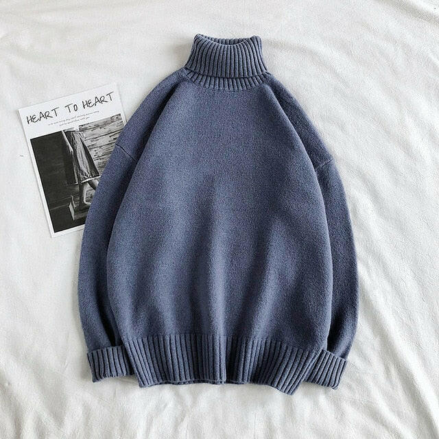 Privathinker Winter Warm Men's Turtleneck Sweaters Solid Color Korean Man Casual Knitter Pullovers 2020 Harajuku Male Sweaters yuhuv test  yuhuv test022.