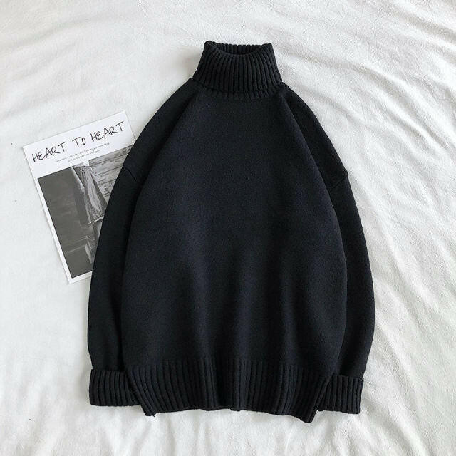 Privathinker Winter Warm Men's Turtleneck Sweaters Solid Color Korean Man Casual Knitter Pullovers 2020 Harajuku Male Sweaters yuhuv test  yuhuv test022.