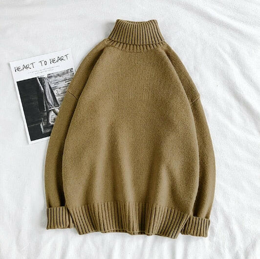 Privathinker Winter Warm Men's Turtleneck Sweaters Solid Color Korean Man Casual Knitter Pullovers 2020 Harajuku Male Sweaters yuhuv test  yuhuv test022.